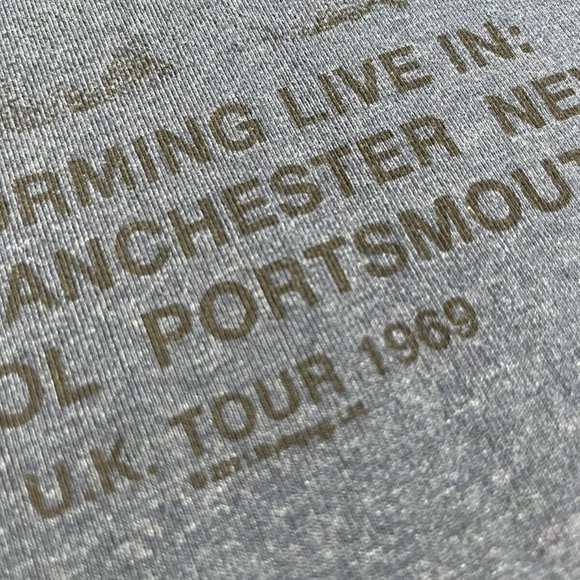 LED Zepplin U.K. Tour 1969 T-Shirt Women's Size Small Blue Graphic Cotton Blend - Picture 2 of 7